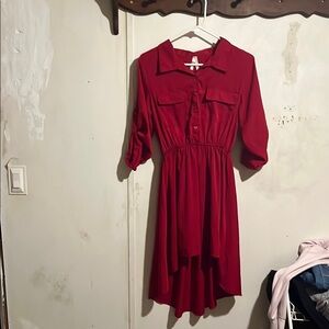 Elegant Red Women's Dress